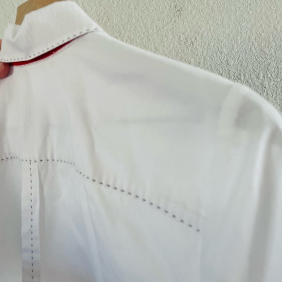 Schneider Salzburg White Button Up Blouse with Embroidered Trim - Picture 7 of 14